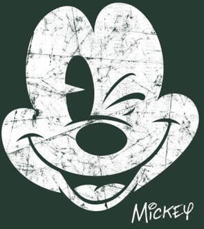 Disney Mickey Mouse Worn Face Women's T-Shirt - Green - L - Groen