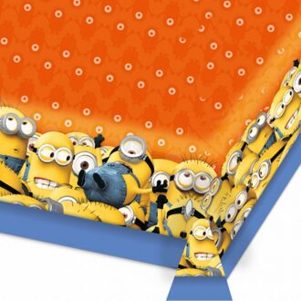 Disney Minions party verjaardag tafelkleed - herbruikbaar - 180 x 120 cm - Feesttafelkleden Multikleur