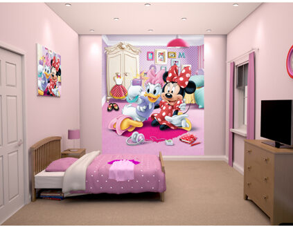 Disney Minnie Mouse behang - 8 stukken