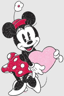 Disney Minnie Mouse Love Heart dames t-shirt - Grijs - 5XL