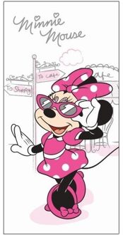 Disney Minnie Mouse - Strandlaken - 70 X 140 Cm - Roze