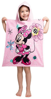 Disney Minnie Mouse Strik Handdoek met capuchon (Roze/Multikleurig) - One Size