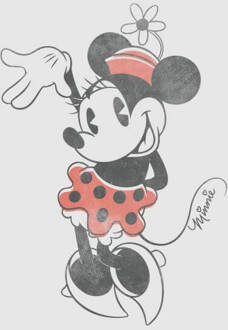 Disney Minnie Mouse Zwaaiend Dames T-shirt - Grijs - 4XL