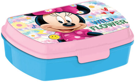 Disney Minnie MouseA broodtrommel/lunchbox voor kinderen - roze - kunststof - 20 x 10 cm - Lunchboxen