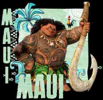 Disney Moana Maui T-shirt - Zwart - 3XL