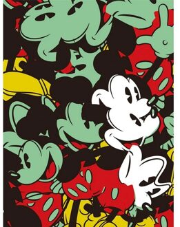 Disney Muse Mickey Mouse Repeat Print Framed Canvas Print (Veelkleurig) Groen - 30cm x 40cm