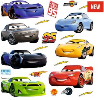 Disney Muursticker Cars Blauw, Rood, Geel En Groen - 30 X 30 Cm - 600230