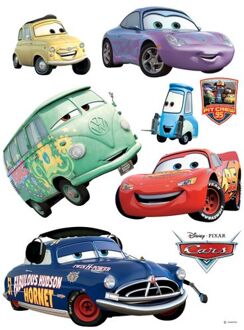 Disney Muursticker Cars Rood, Blauw En Groen - 65 X 85 Cm - 600179