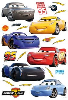 Disney Muursticker Cars Rood, Geel En Blauw - 42,5 X 65 Cm - 600111