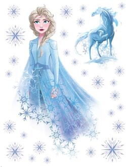 Disney Muursticker Frozen Elsa Lichtblauw - 65 X 85 Cm - 600170