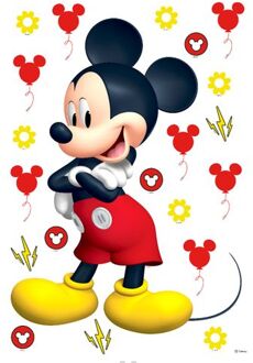 Disney Muursticker Mickey Mouse Geel En Rood - 42,5 X 65 Cm - 600108