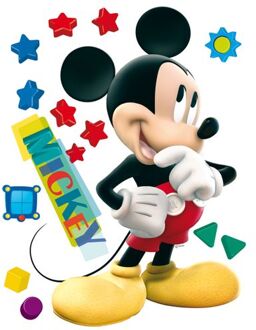 Disney Muursticker Mickey Mouse Geel, Rood En Blauw - 65 X 85 Cm - 600186