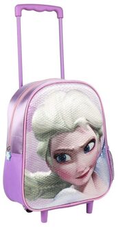 Disney Paarse 3D Elsa Frozen weekendtas/trolley voor meisjes 31 x 25 cm