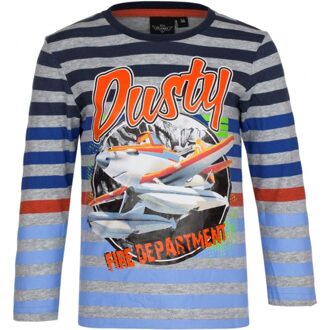 Disney Planes t-shirt grijs gestreept 116