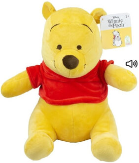 Disney pluche knuffel Pooh uit Winnie de Pooh - stof - 30 cm - Bekende cartoon figuren - Knuffeldier Multikleur