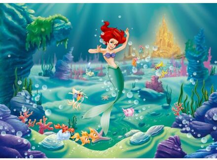 Disney Poster Ariel - De Kleine Zeemeermin Groen, Blauw En Rood - 160 X 110 Cm