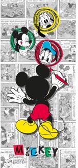 Disney Poster Mickey Mouse Grijs, Geel En Rood - 90 X 202 Cm - 600763
