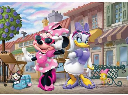 Disney Poster Minnie Mouse & Katrien Duck Roze, Paars En Geel - 160 X 110 Cm - 600657
