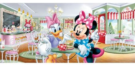 Disney Poster Minnie Mouse & Katrien Duck Roze, Paars En Groen - 202 X 90 Cm - 600878