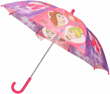 Disney Princess paraplu roze/lila voor kinderen 65 cm - Paraplu's