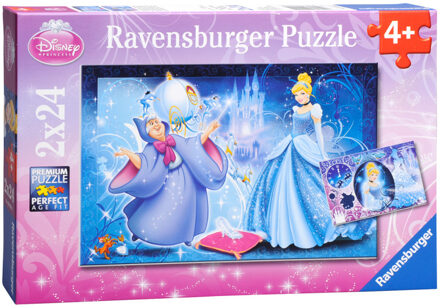 Disney Princess Ravensburger Puzzel Betoverende Assepoester - Kinderpuzzel - 2x 20 Stukjes