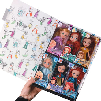 Disney Princess Toys Frozen Elsa Rapunzel Belle Cinderella Ariel Merida Dolls Toys Figures PVC Model Grils Birthday Gifts