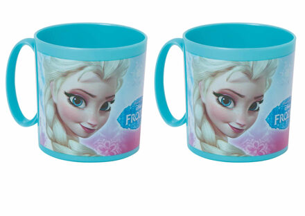 Disney Set van 2x stuks plastic Frozen drinkbekers 350 ml - Bekers Multikleur