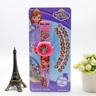 Disney sofia 20 pictures children cartoon projection electronic watch boys and girls kindergarten gifts kids watches boys