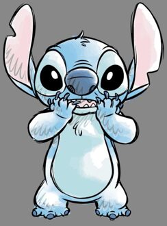 Disney Stitch Hands On Face Unisex T-Shirt - Grey - XS Grijs