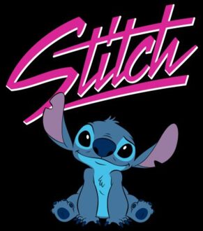 Disney Stitch Script Unisex T-Shirt - Black - 3XL Zwart