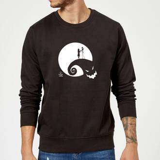 Disney The Nightmare Before Christmas Jack And Sally Moon Black Sweatshirt - XL