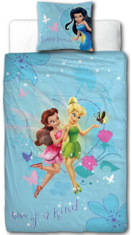 Disney Tinkerbell dekbedovertrek Fairy - 140 x 200 cm - blauw