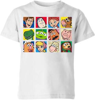 Disney Toy Story Face Collage Kids' T-Shirt - White - 98/104 (3-4 jaar) Wit - XS