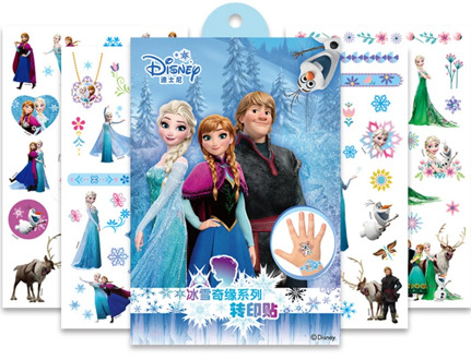 Disney Toy Story Woody Buzz Child Temporary Tattoo Body Art Flash Tattoo Stickers elsa anna Waterproof Styling Sticker gift box