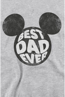 Disney Uniseks adult best dad ever mickey mouse sweatshirt Grijs