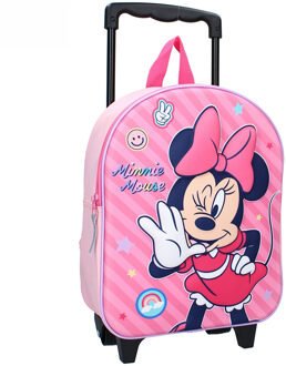 Disney Vadobag Minnie Mouse Fashion Besties trolley - roze - 32 x 26 x 11 cm - voor kinderen Blauw