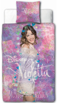 Disney Violetta Flora - Dekbedovertrek - Eenpersoons - 140 x 200 cm - Multi