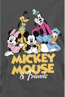 Disney Volwassen uniseks Mickey Mouse Friends Sweatshirt (Houtskool)