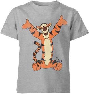 Disney Winnie de Poeh Teigertje Classic Kinder T-Shirt - Grijs - 110/116 (5-6 jaar) - S