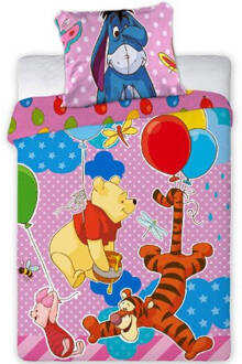 Disney Winnie The Pooh Dekbedovertrek Party Multicolor