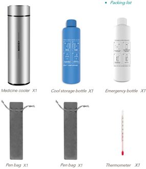 Dison Koeler Case Isolatie Koelkast Pen Cooler Case zilver