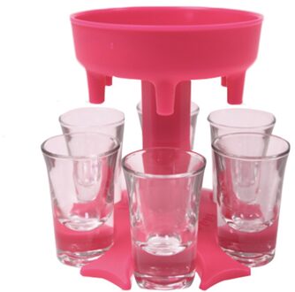 Dispenser Caddy Drinken Gereedschap Whisky Wijn Party Games Borrelglas En Houder Shots Doseer 6 Rack Bar Accessoires