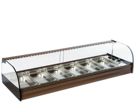 Display Cabinet bar, Ideal dry heat exposure of hot lids