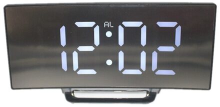 Display Wekker Snooze Rustig Thuis Slaapkamer Bureau Elektronische Geruisloze wit