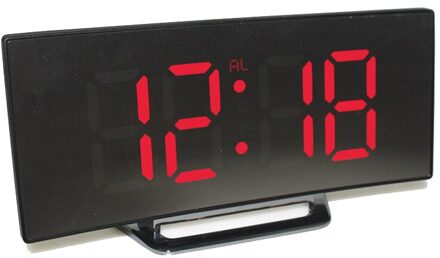 Display Wekker Spiegel Tijd Rustig Thuis Slaapkamer Bureau Elektronische Geruisloze rood