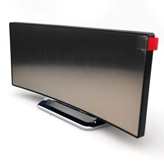 Display Wekker Spiegel Tijd Slaapkamer Decoratie Elektronische Geruisloze wit