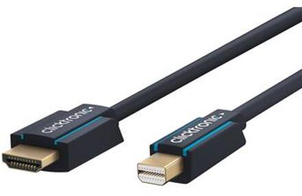 DisplayPort / HDMI Aansluitkabel [1x Mini-DisplayPort stekker - 1x HDMI-stekker] 1.00 m Blauw