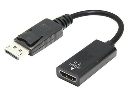 DisplayPort Male to HDMI 2.0 Female Adapter Cable, 4K UHD Support, Black - small