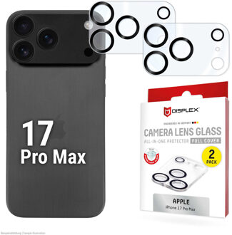 DISPLEX CamGlass All-In-One Camera Protector voor de Apple iPhone 17 Pro Max Transparant