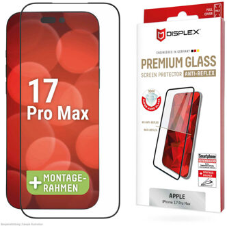DISPLEX Premium Glass Full Cover Anti-Reflex Screenprotector voor de Apple iPhone 17 Pro Max Transparant